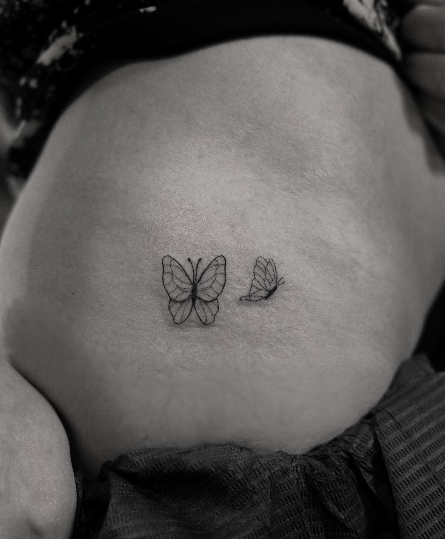 Floral Monarch Butterfly Tattoo On Hip