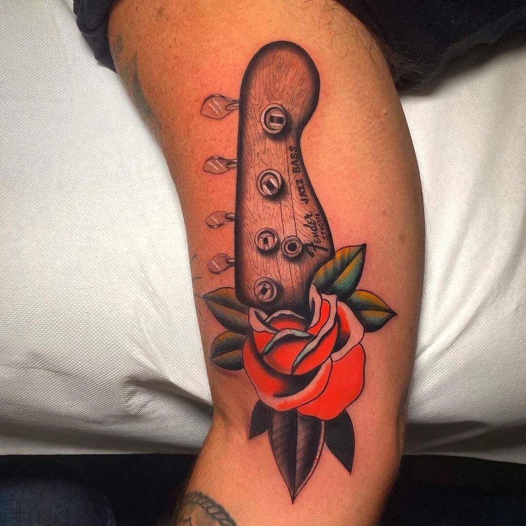 Forearm Guitar Tattoos