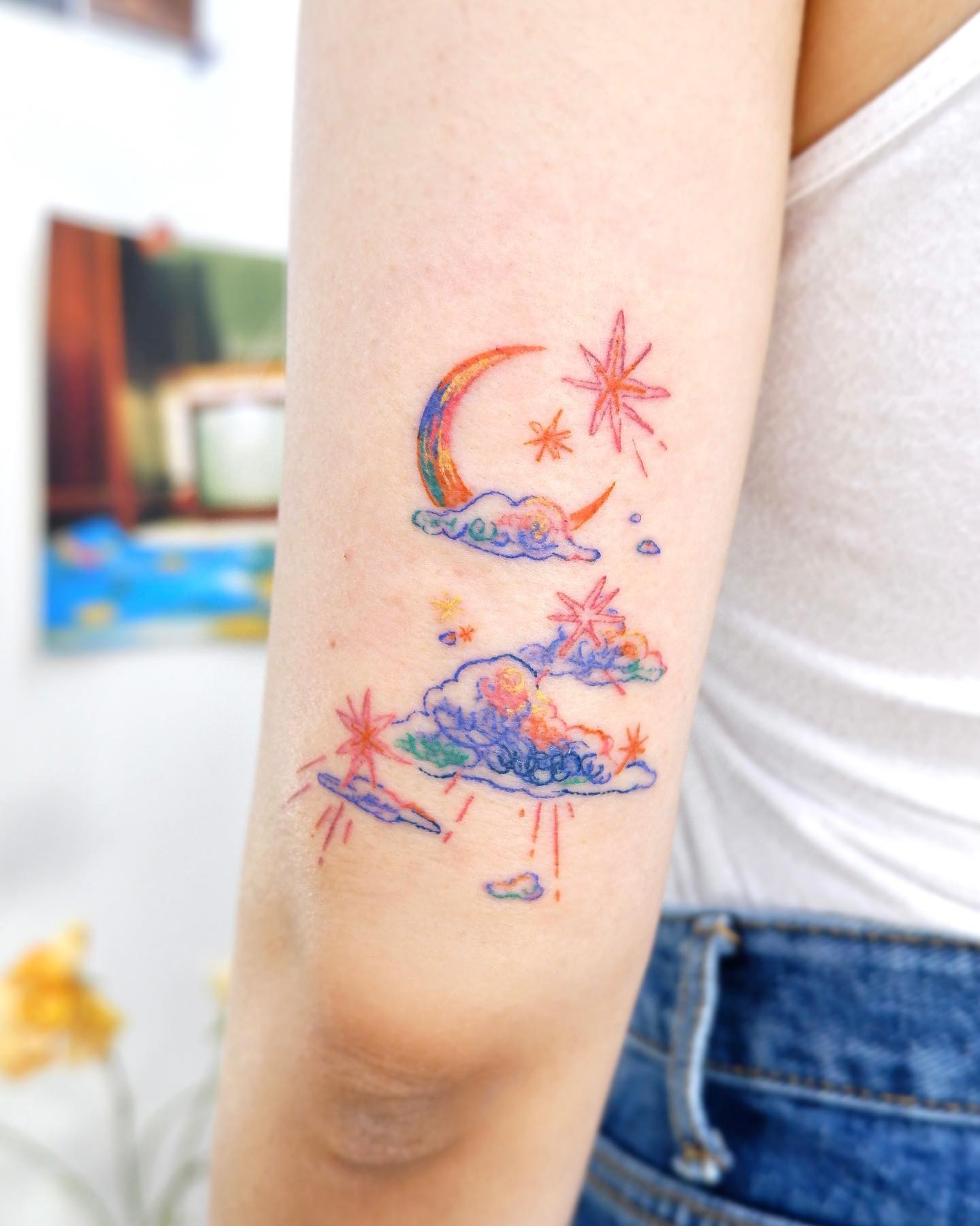 Trippy Cloud Tattoos