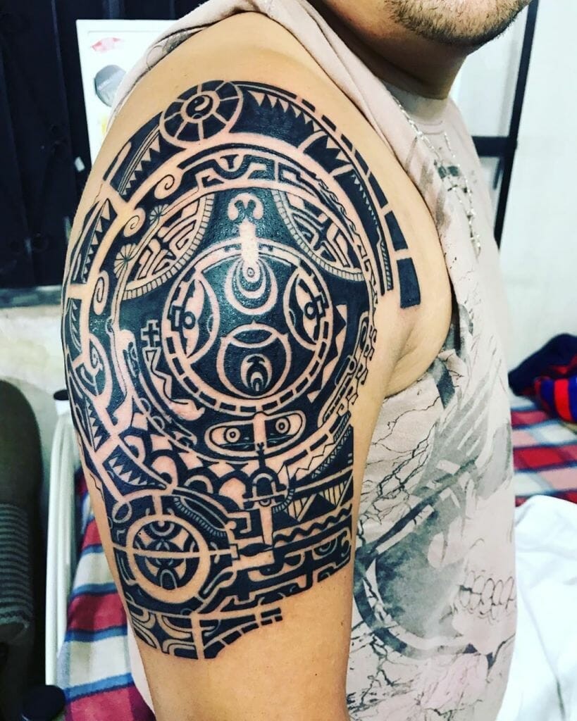 Tribal Shoulder Tattoo