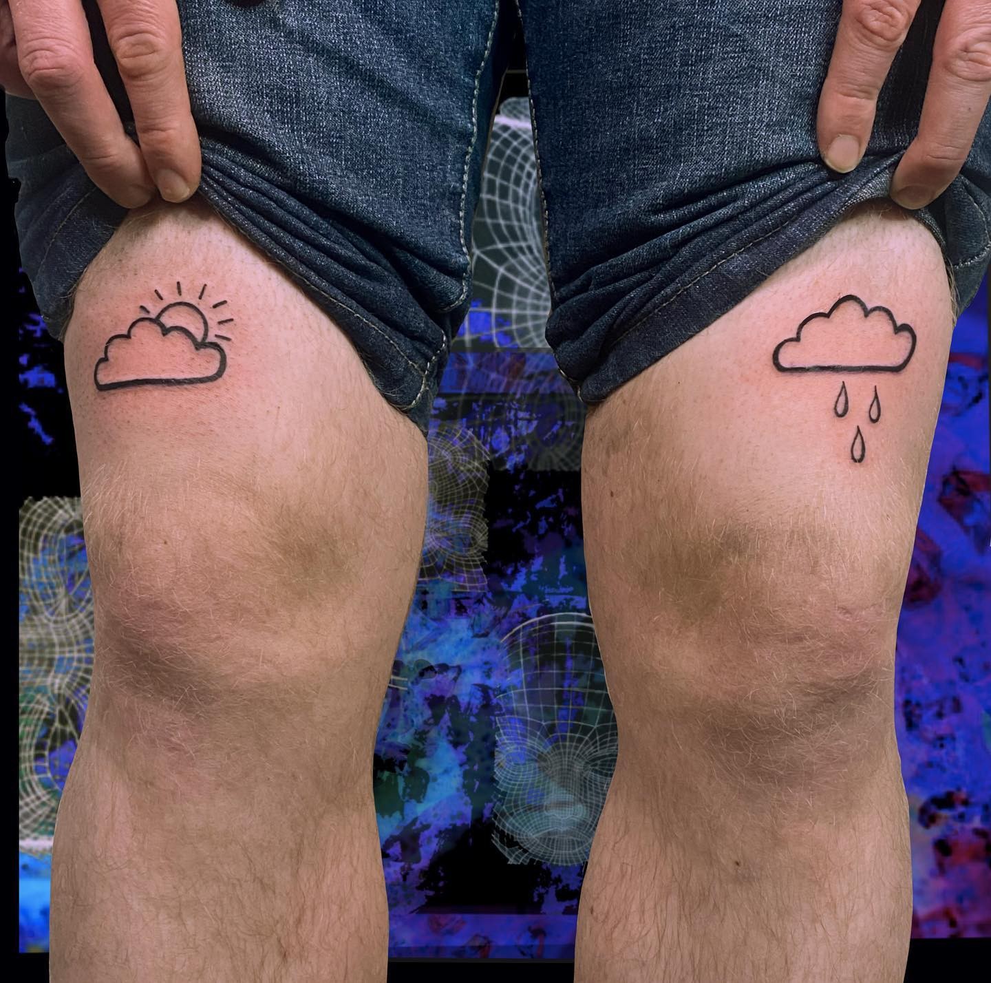 Weather Changing Above The Knee Tattoo Men