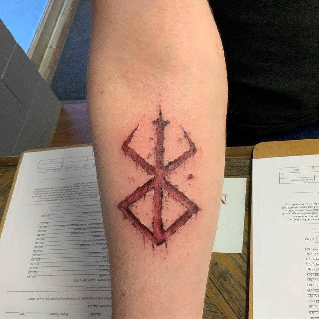 Intriguing Brand Of Sacrifice Tattoo