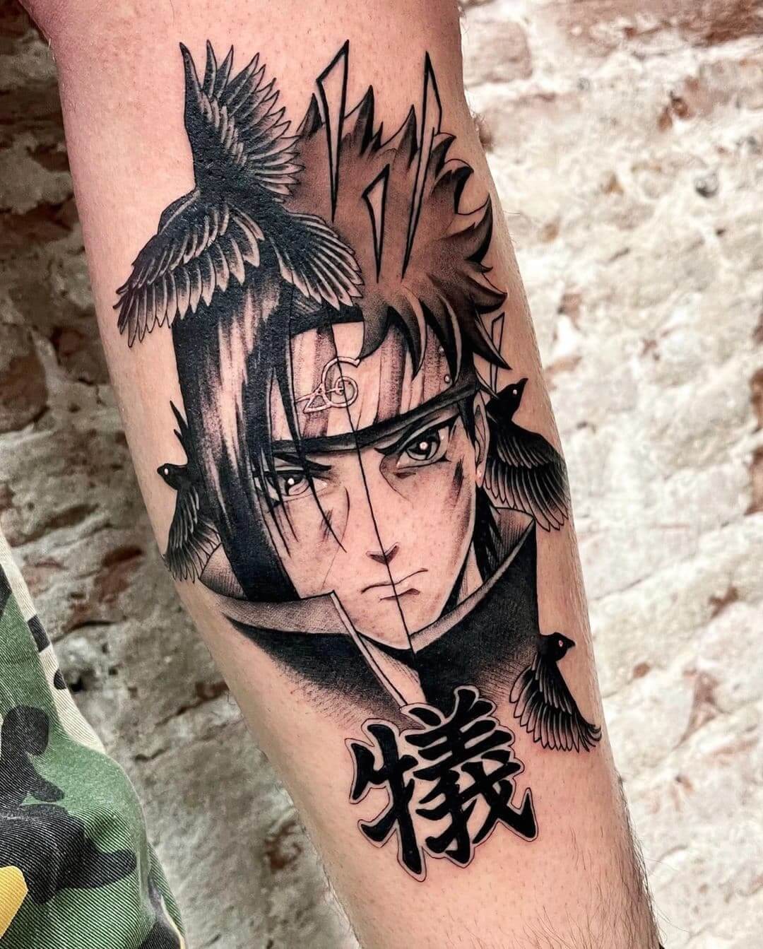 Uchiha Clan Members And Crow Tattoo