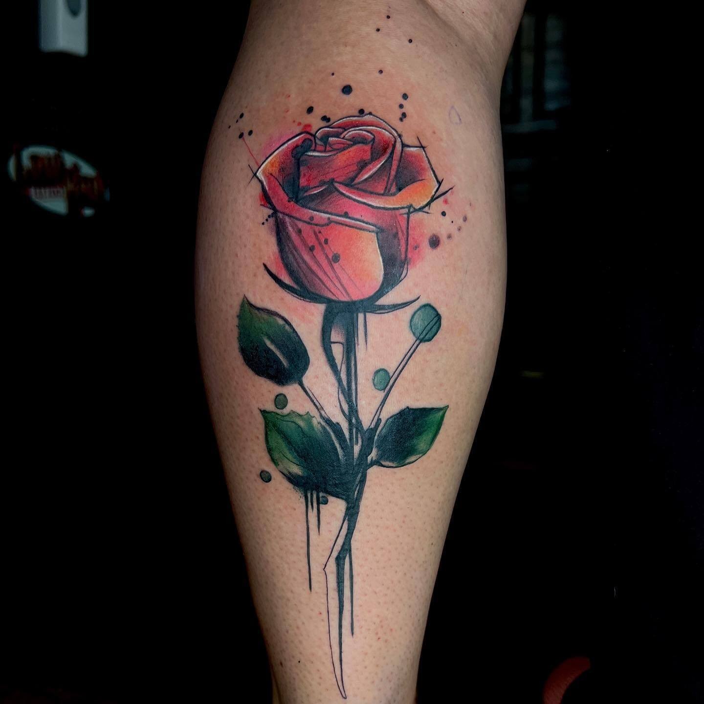 Simple Rose Tattoo