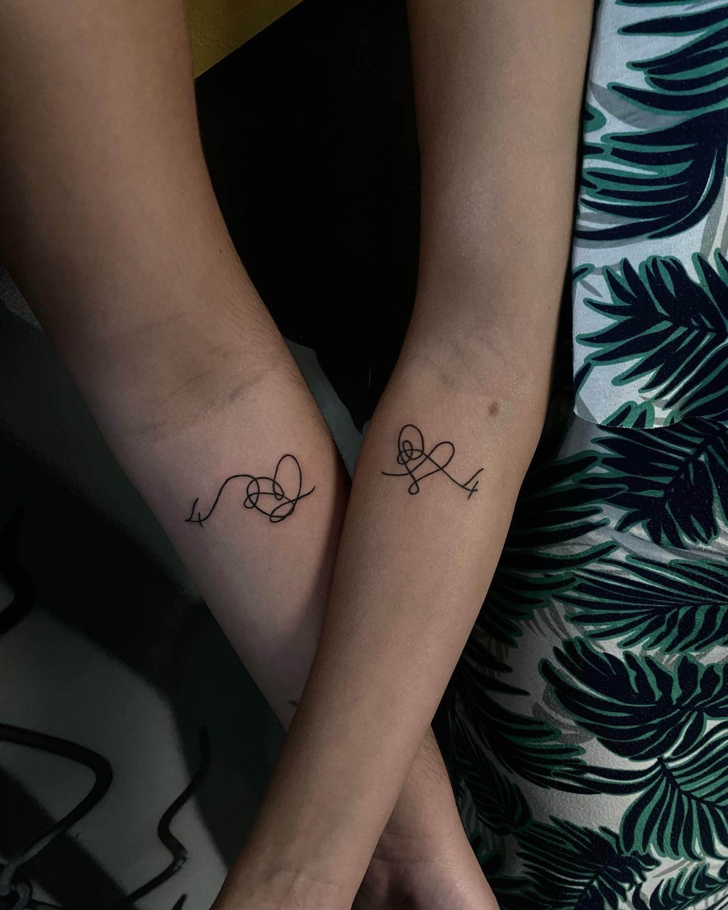 Heart Matching Tattoos