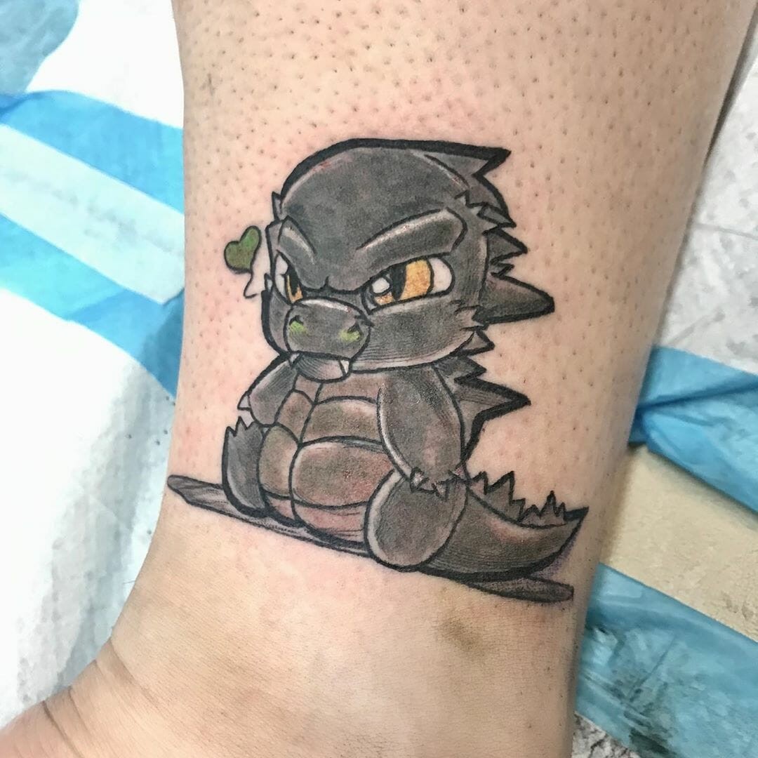 Cute Baby Godzilla Tattoo