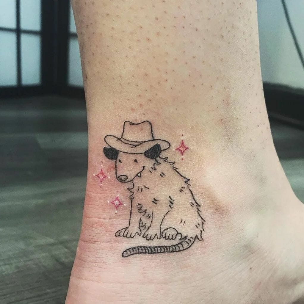 Girly Opossum Tattoos