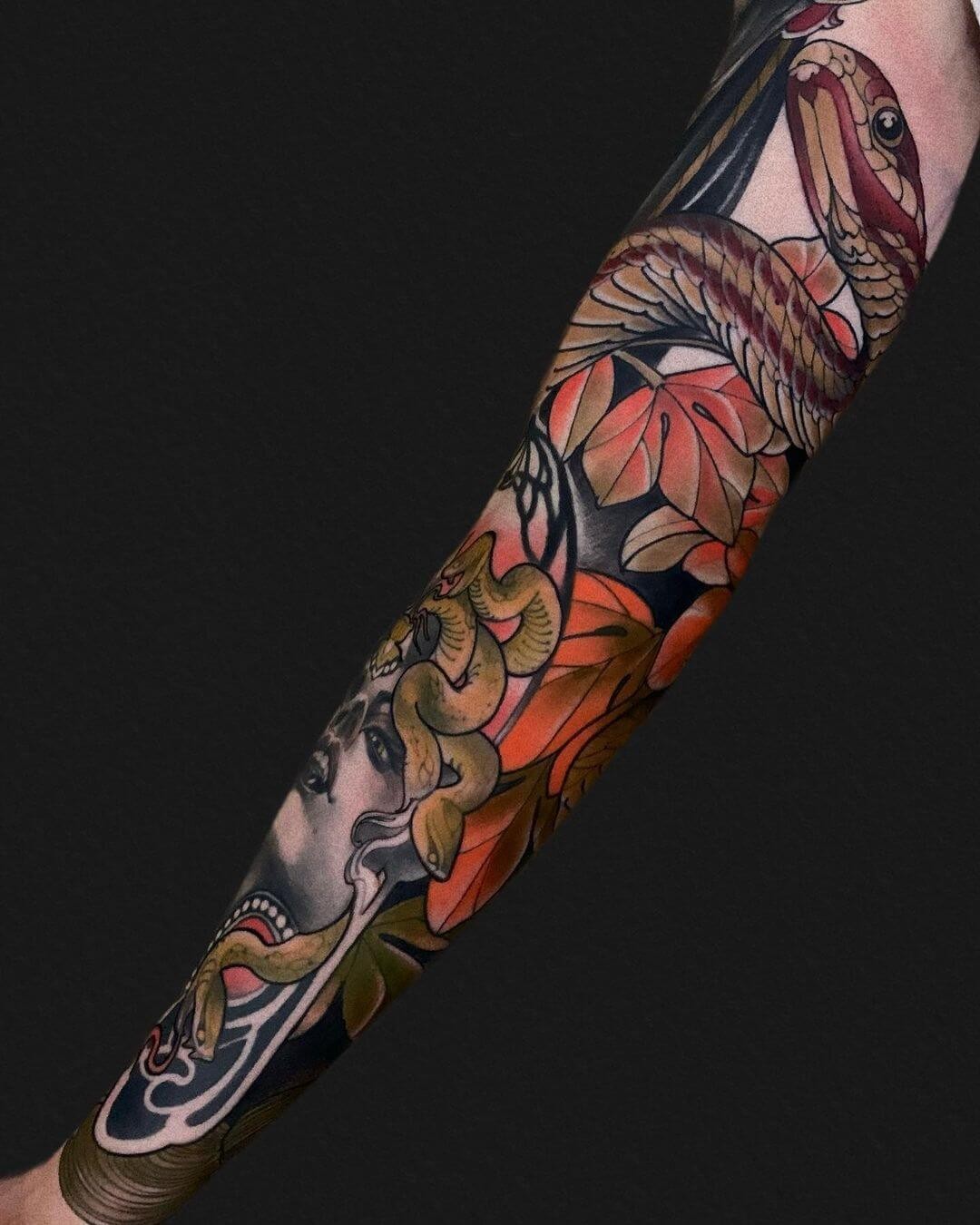 Medusa Sleeve Tattoo