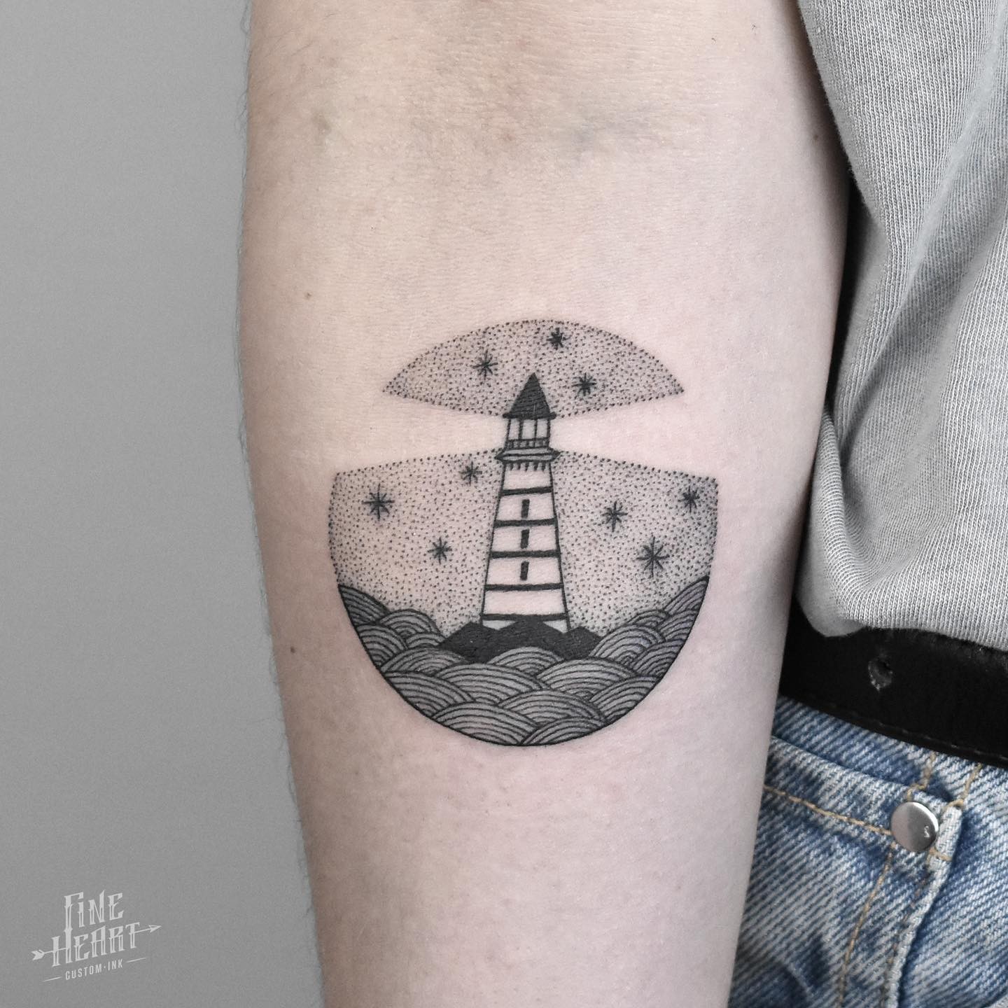 Minimal Tattoo Ideas With Lighthouse Motif