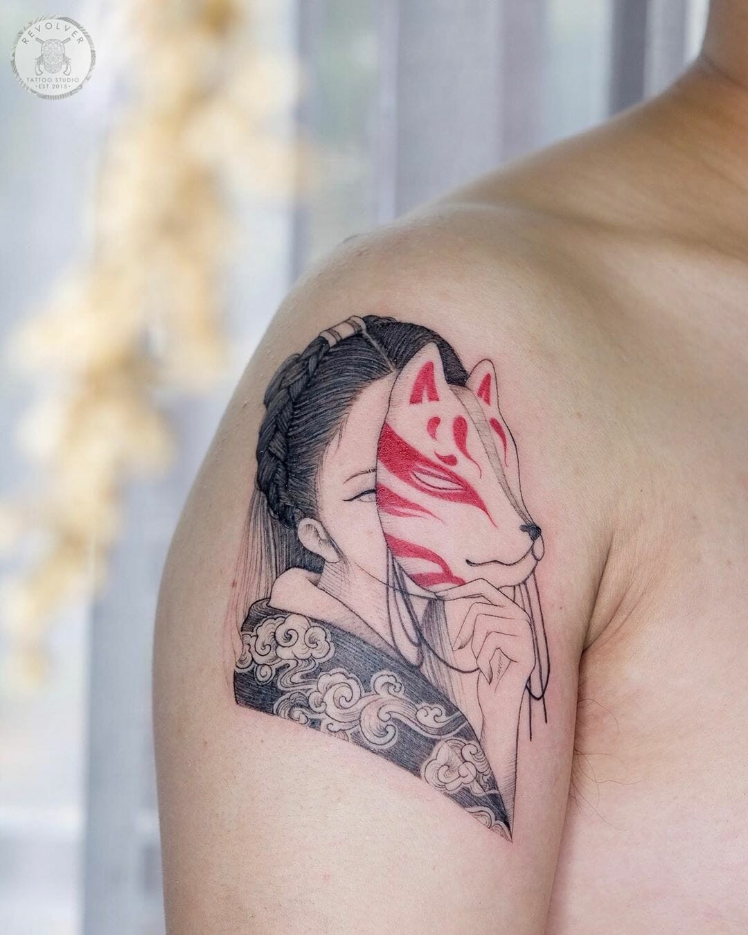 Kitsune Mask Tattoo