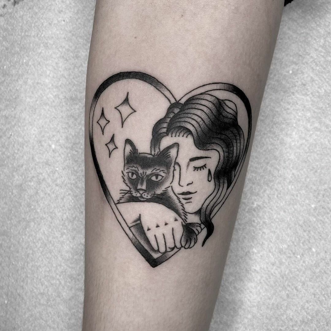 Traditional Black Cat Tattoo Ideas