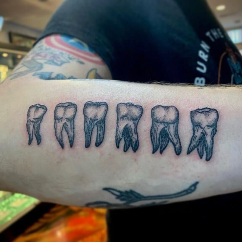 The Woodlock Print Teeth Tattoo