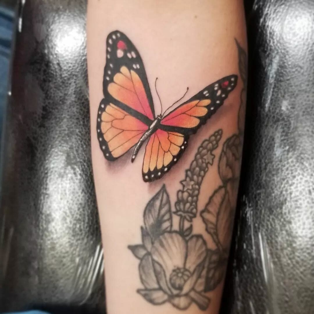 Forearm Butterfly Tattoo For Girls