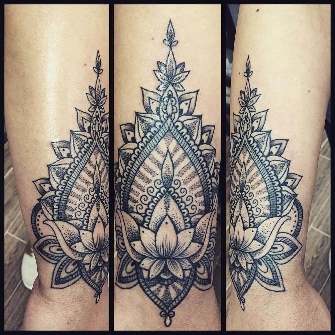 Unique Mandala Wrist Tattoo