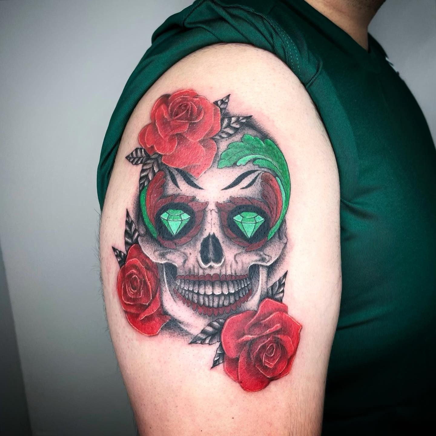 Rose With Skull Tattoos