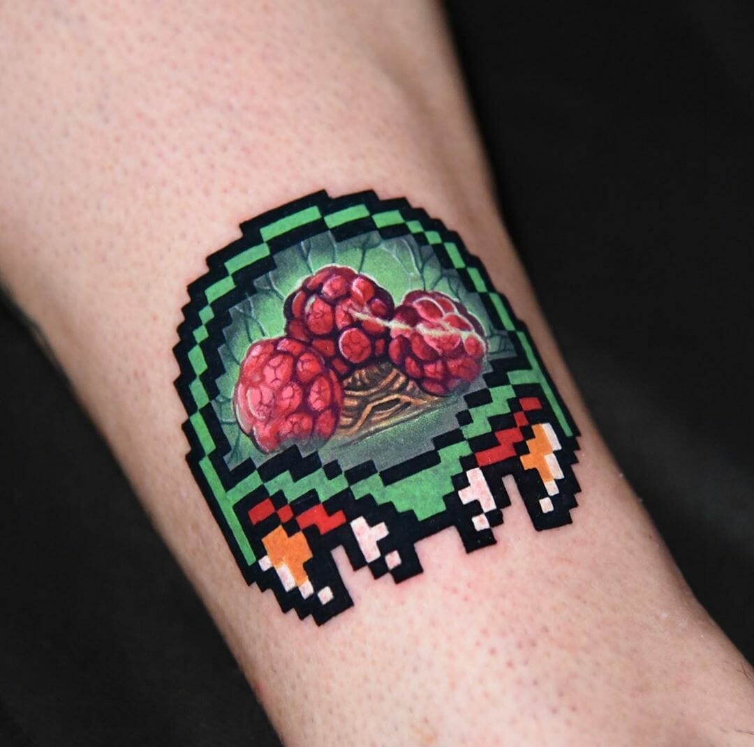 Watercolor 8 Bit Tattoos