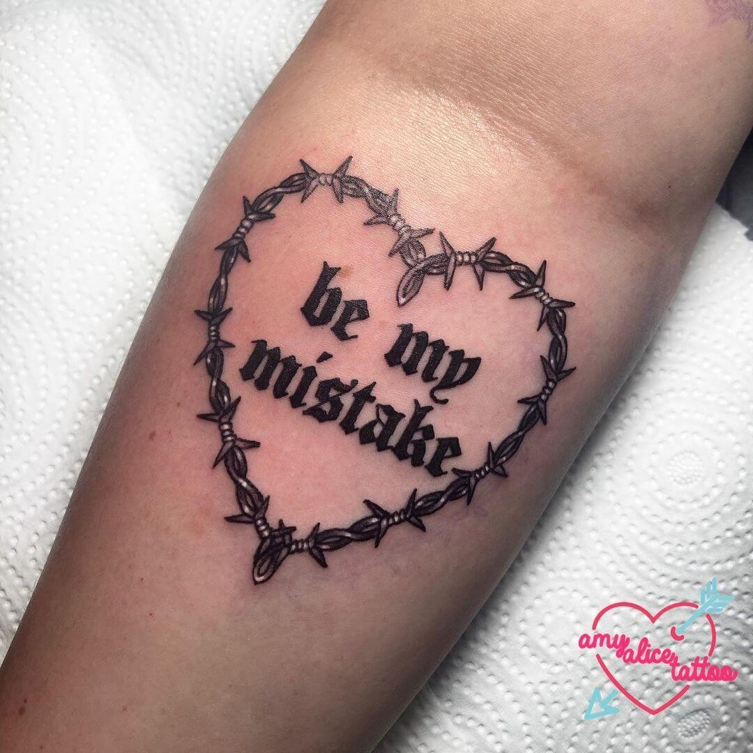 The Be My Mistake X Wire Heart Tattoo