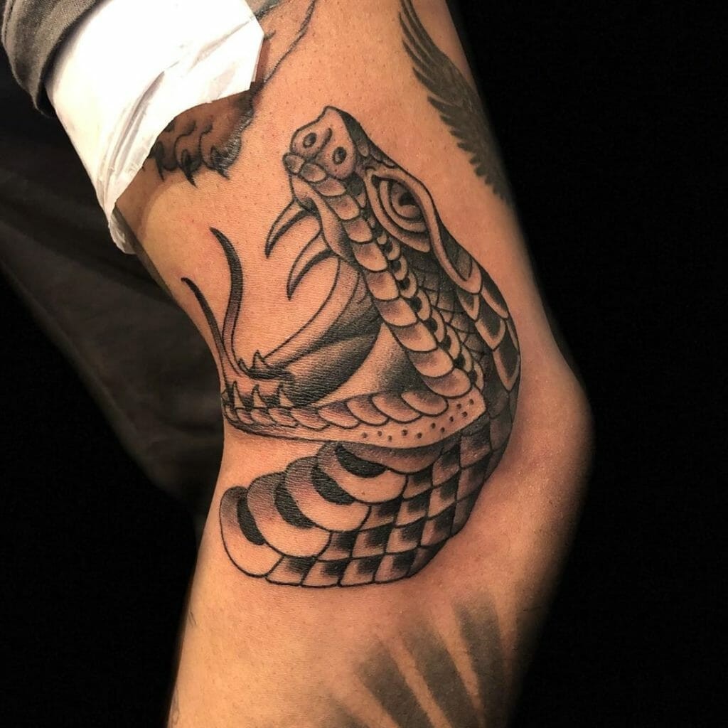 Snake Head Tattoo Black & White