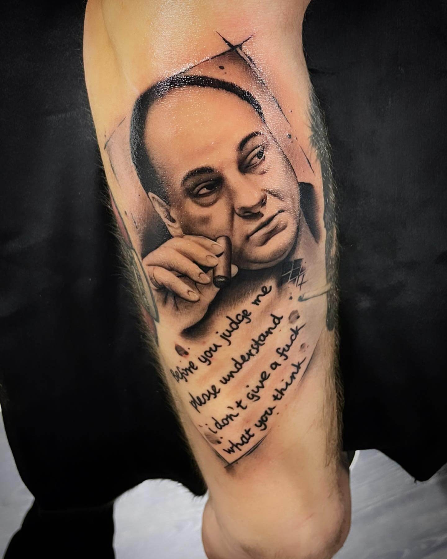 Tony Soprano Portrait With Quote