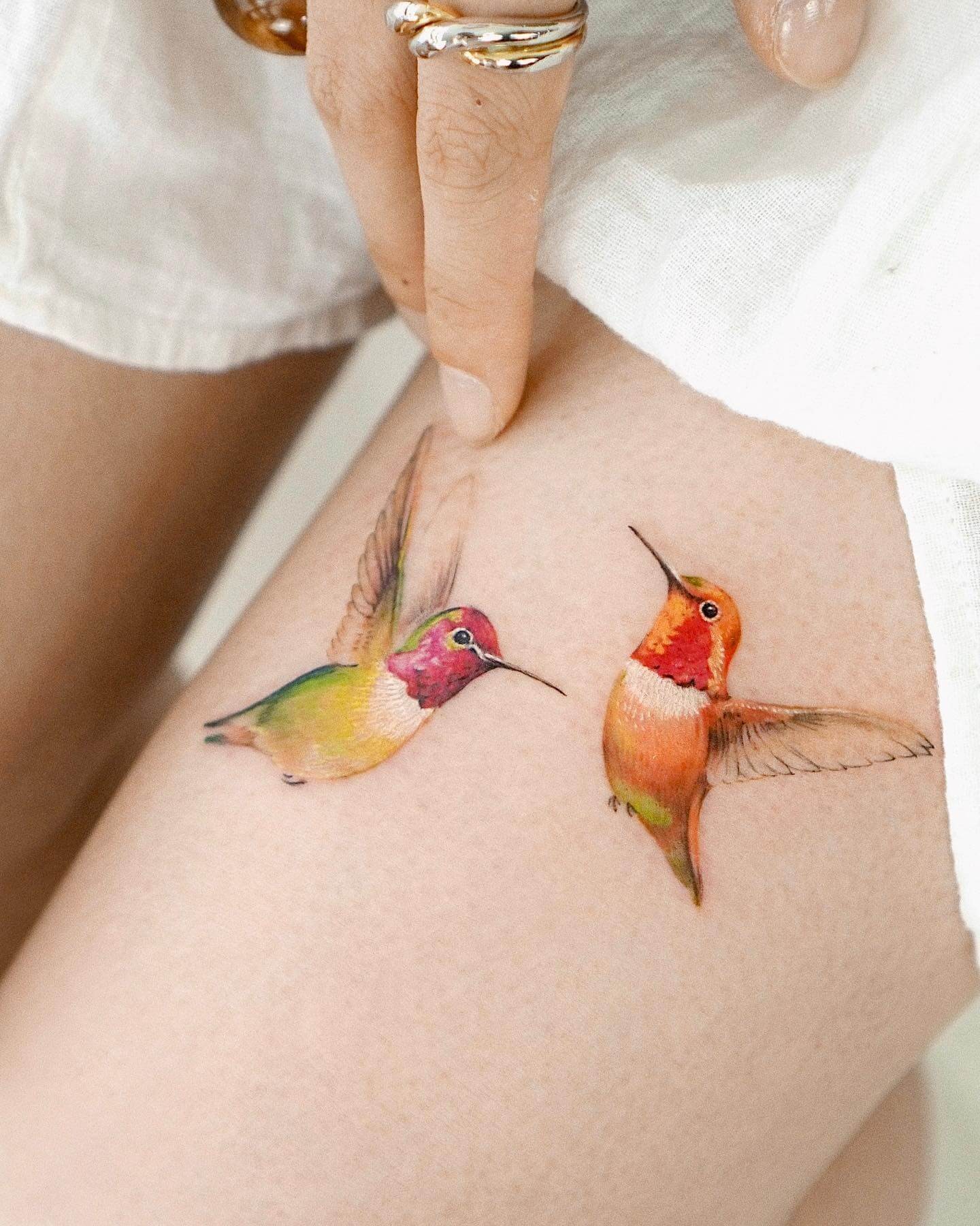 3d Hummingbird Tattoo