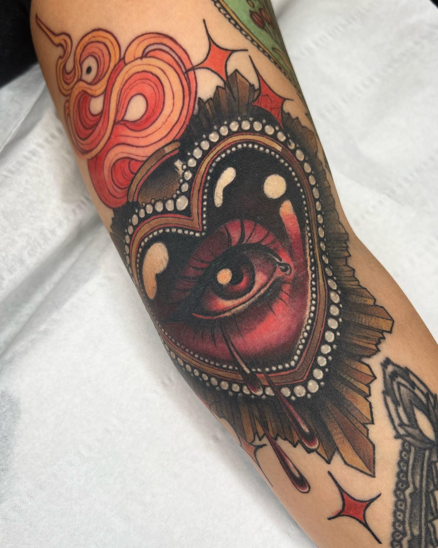 Ornamental Eye Tattoo With Bold Lines