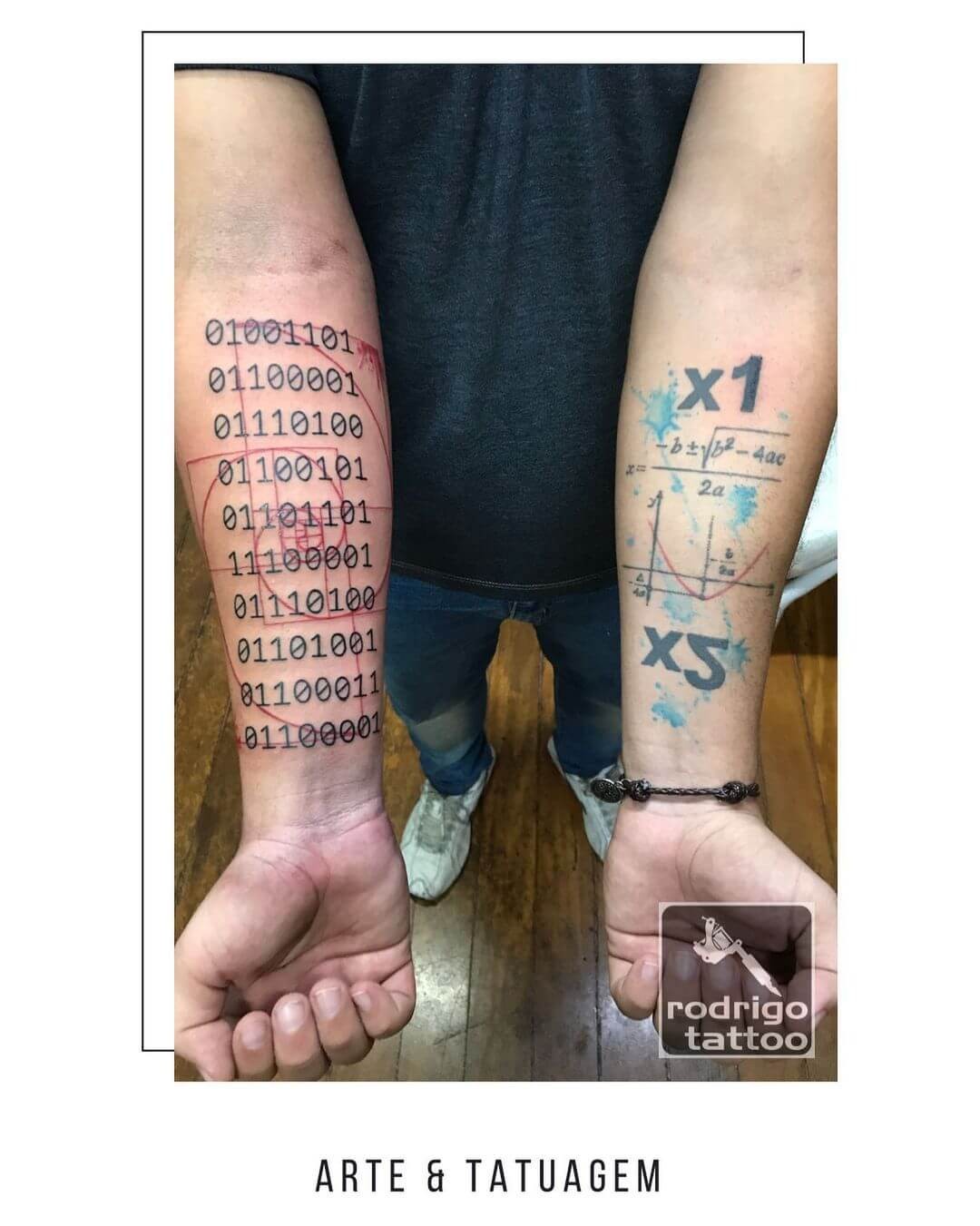 Mathematics And Binary Tattoo