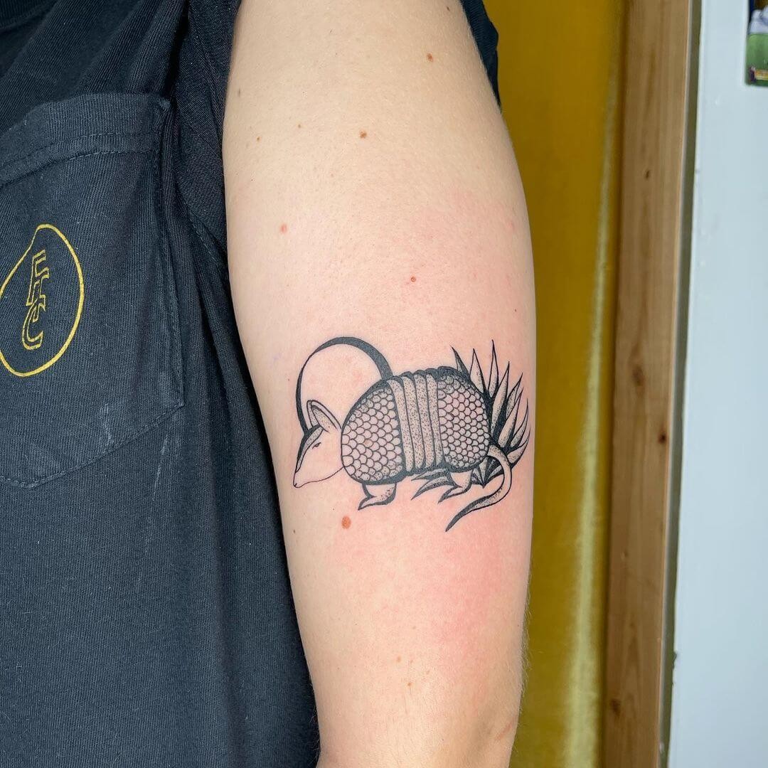 Armadillo Agave Plant Tattoo