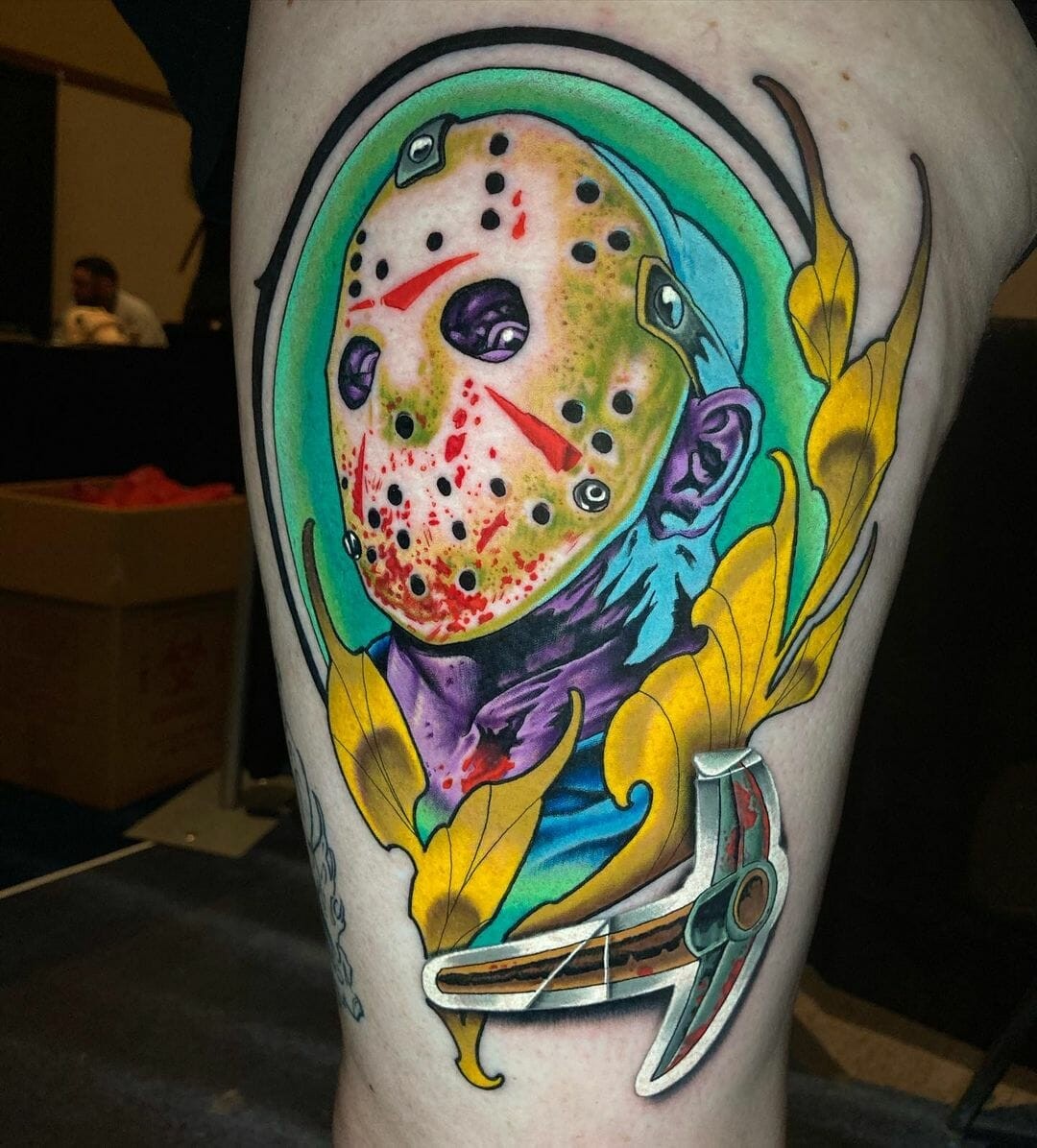 Vibrant Jason Voorhees Tattoo