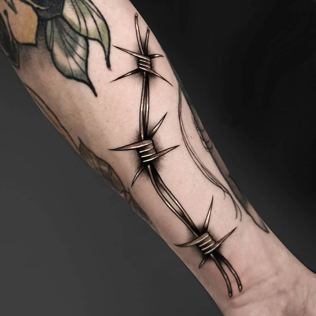 Classic Arm Barbed Wire Tattoo