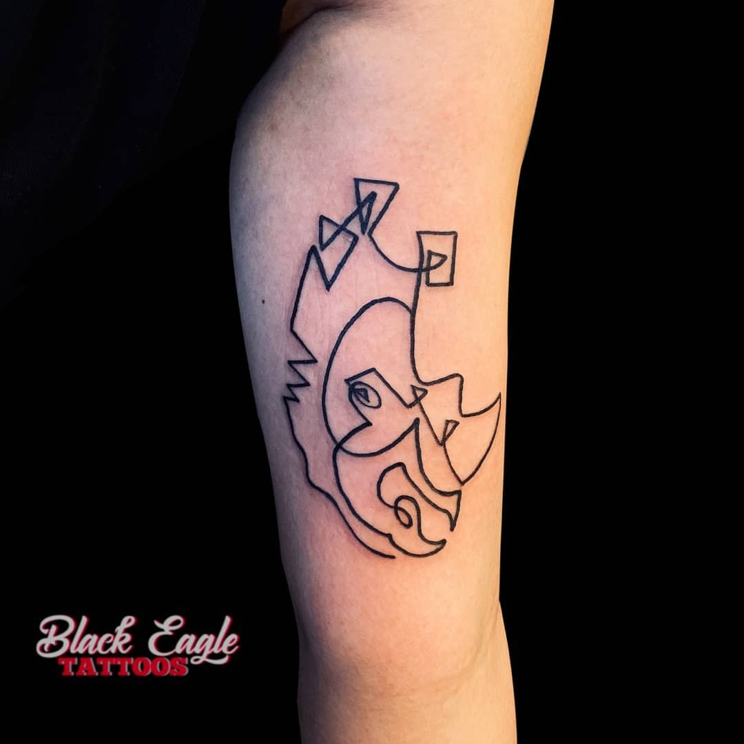 The Minimalist Rhino Tattoo Designs