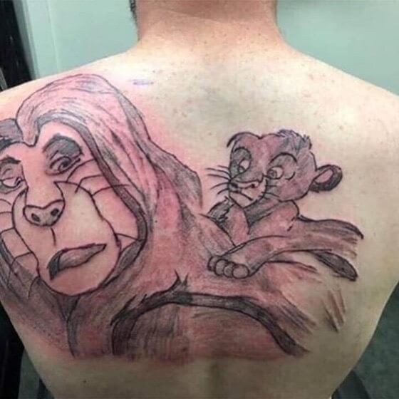 Best Movie No Ragrets Tattoo You Already Know Lion King Fail Tattoo Scotty Would Love