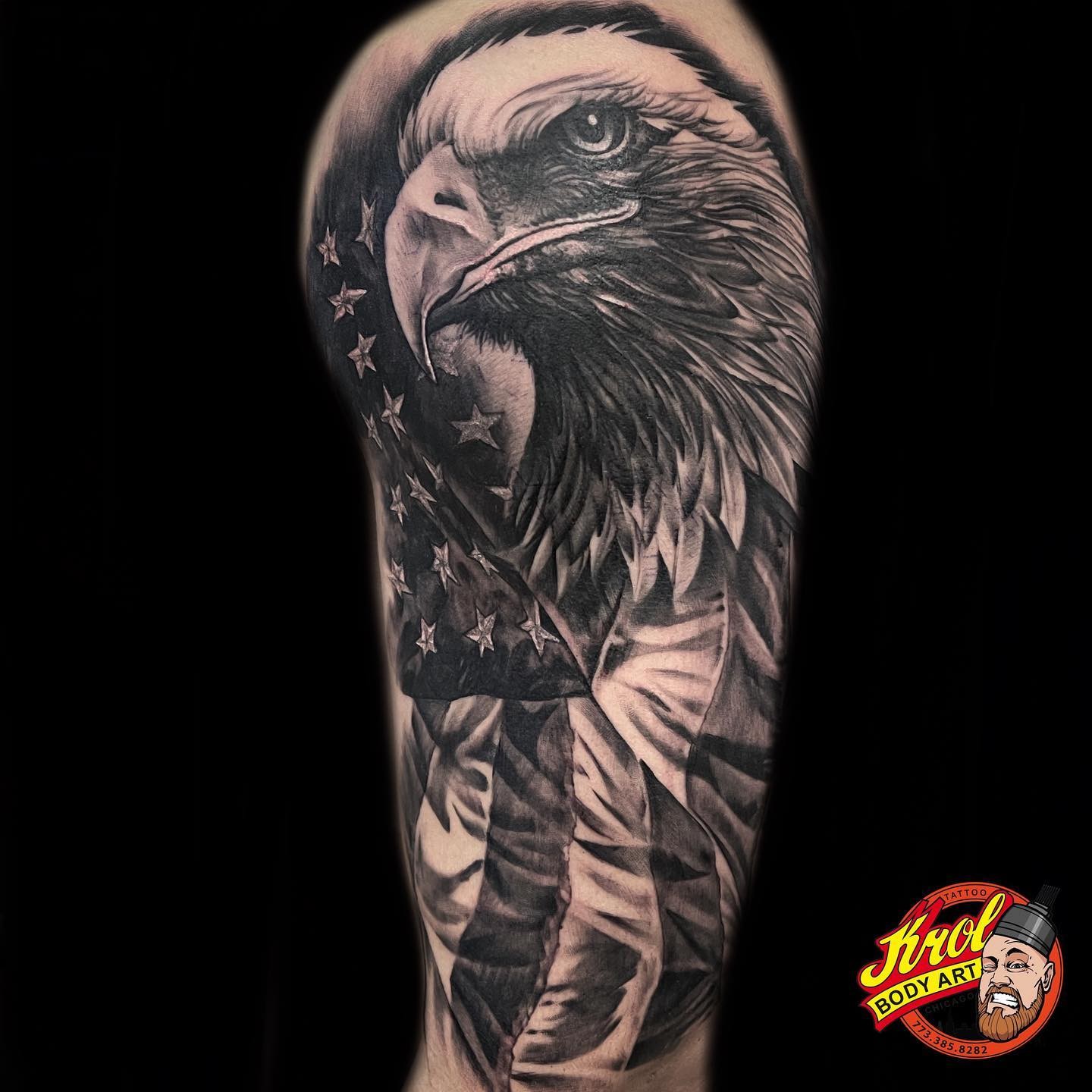 Cover Up Eagle Patriotic Tattoo