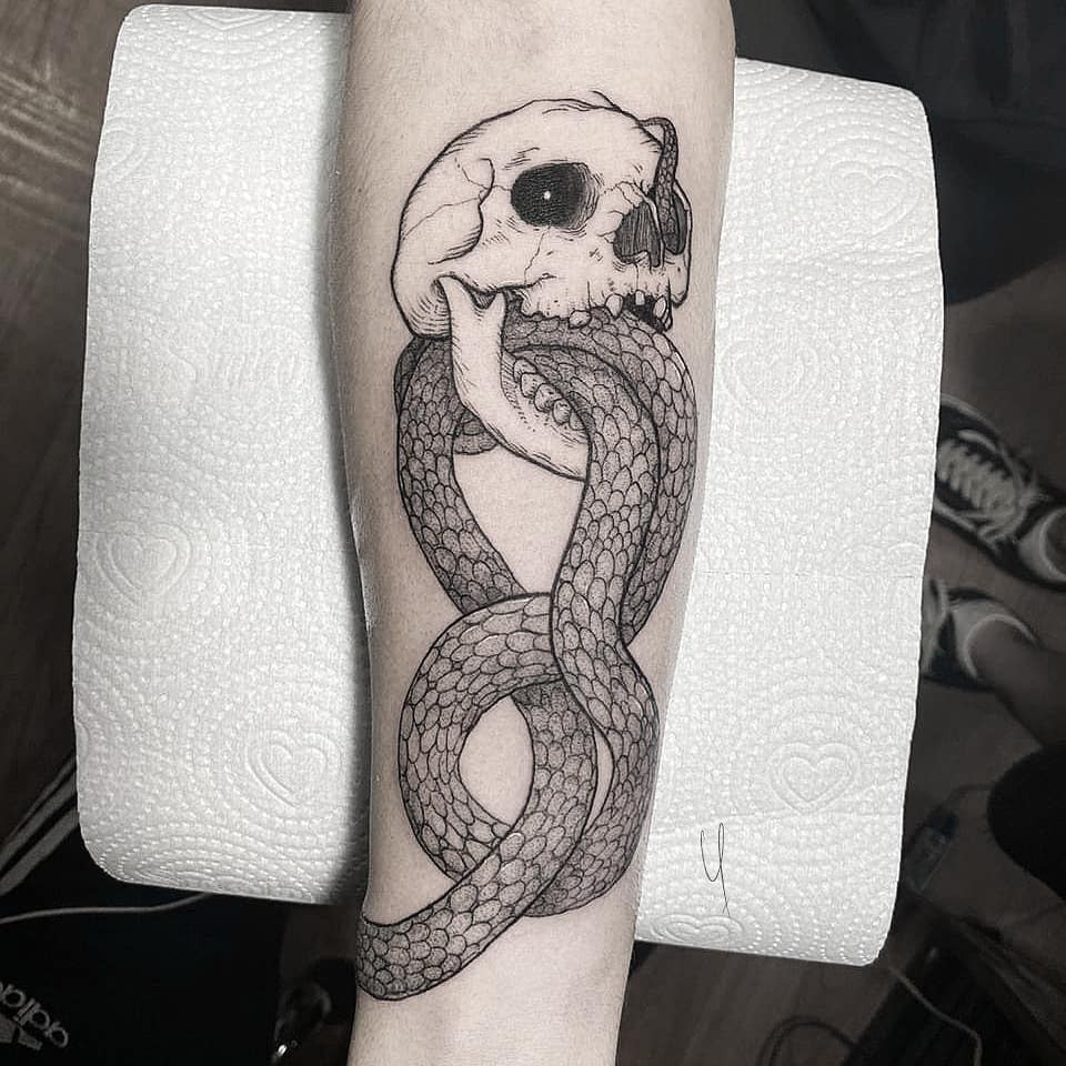 Black Ink Dark Mark Tattoo