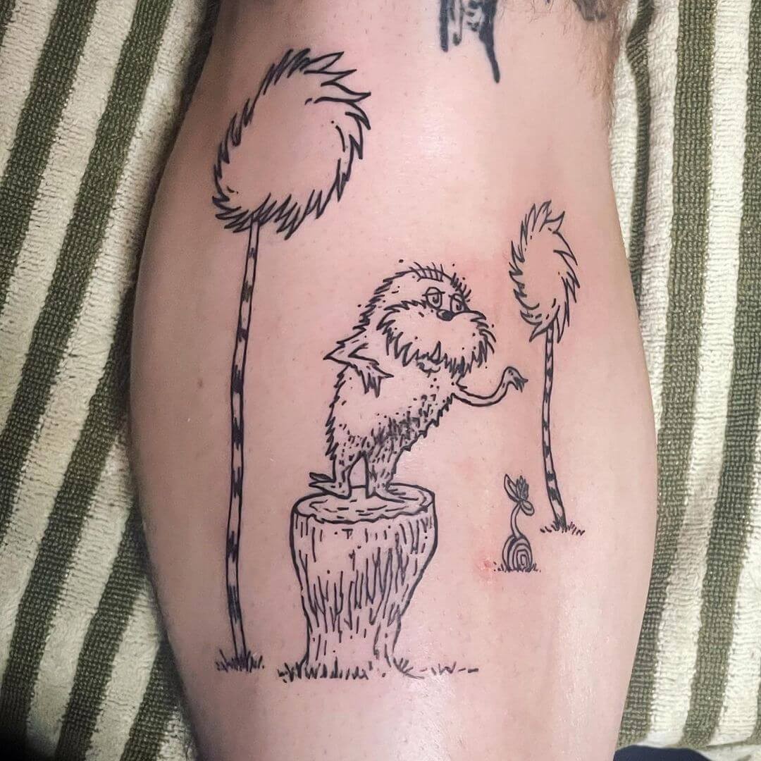 Black and White Lorax Tattoos