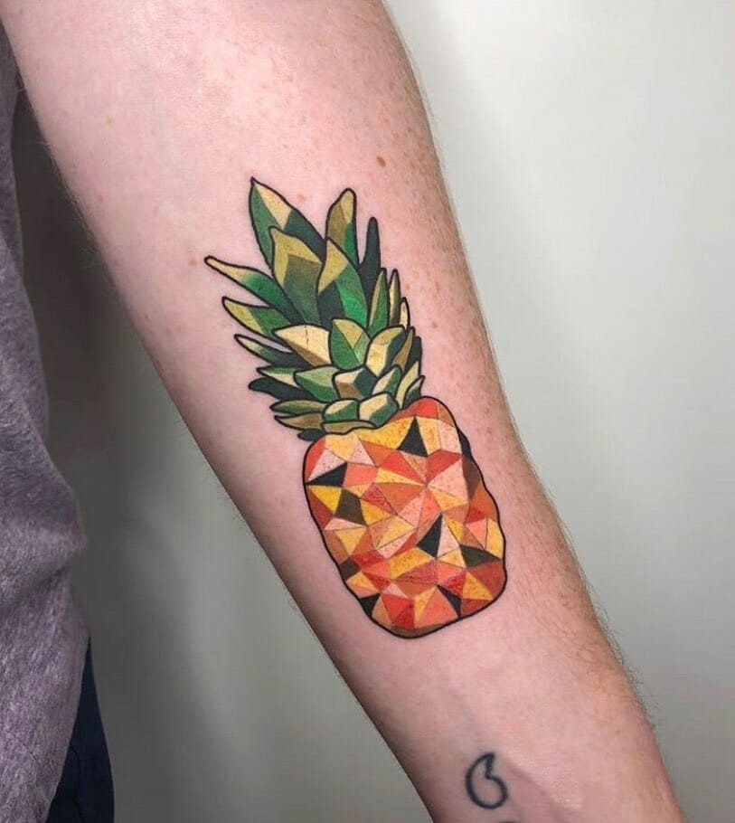 Geometric Pineapple Tattoo