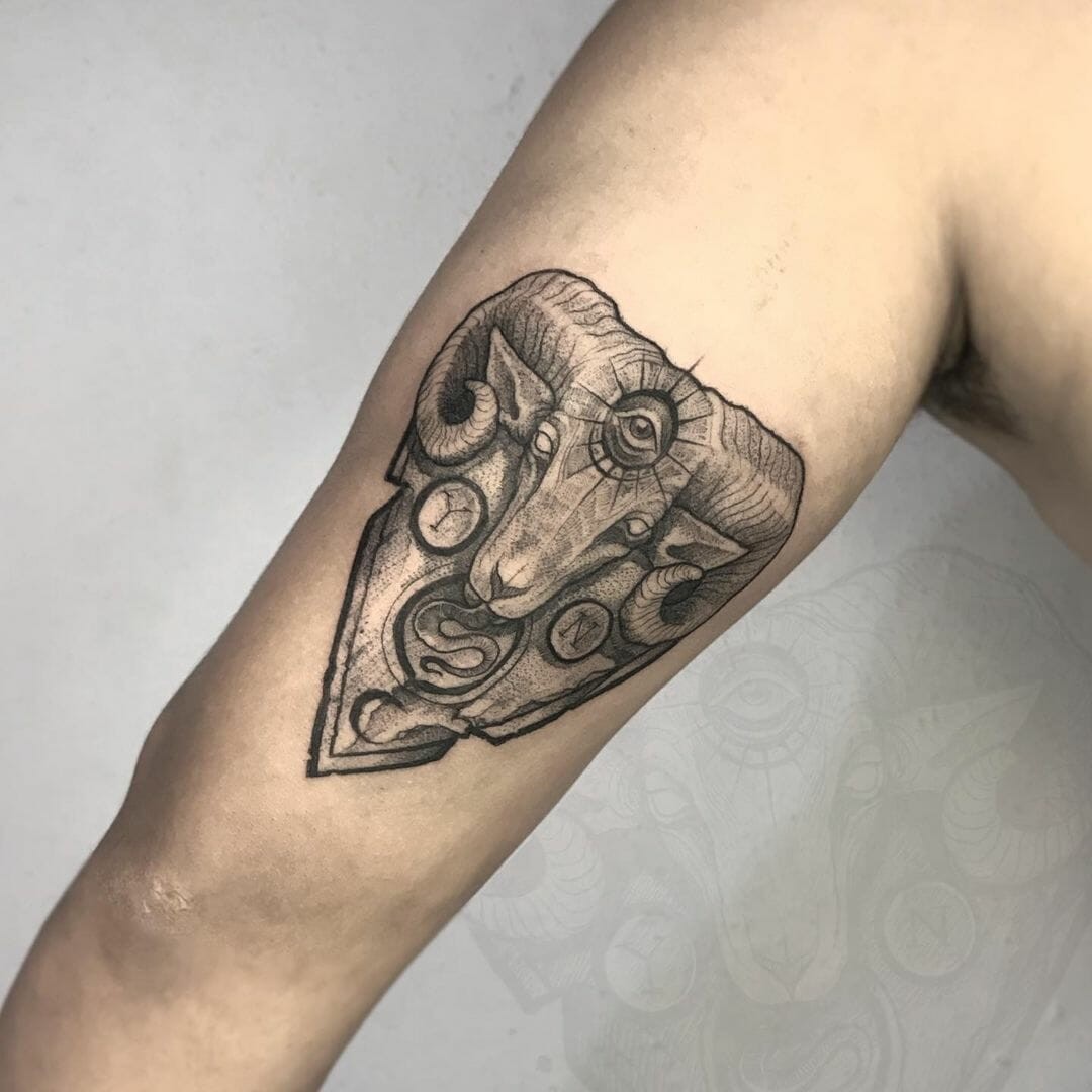 Third Eye Ram Tattoo