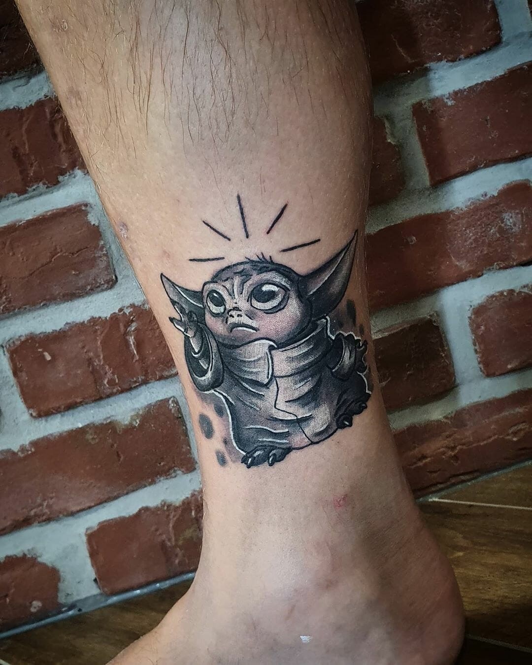 Small Baby Yoda Tattoo