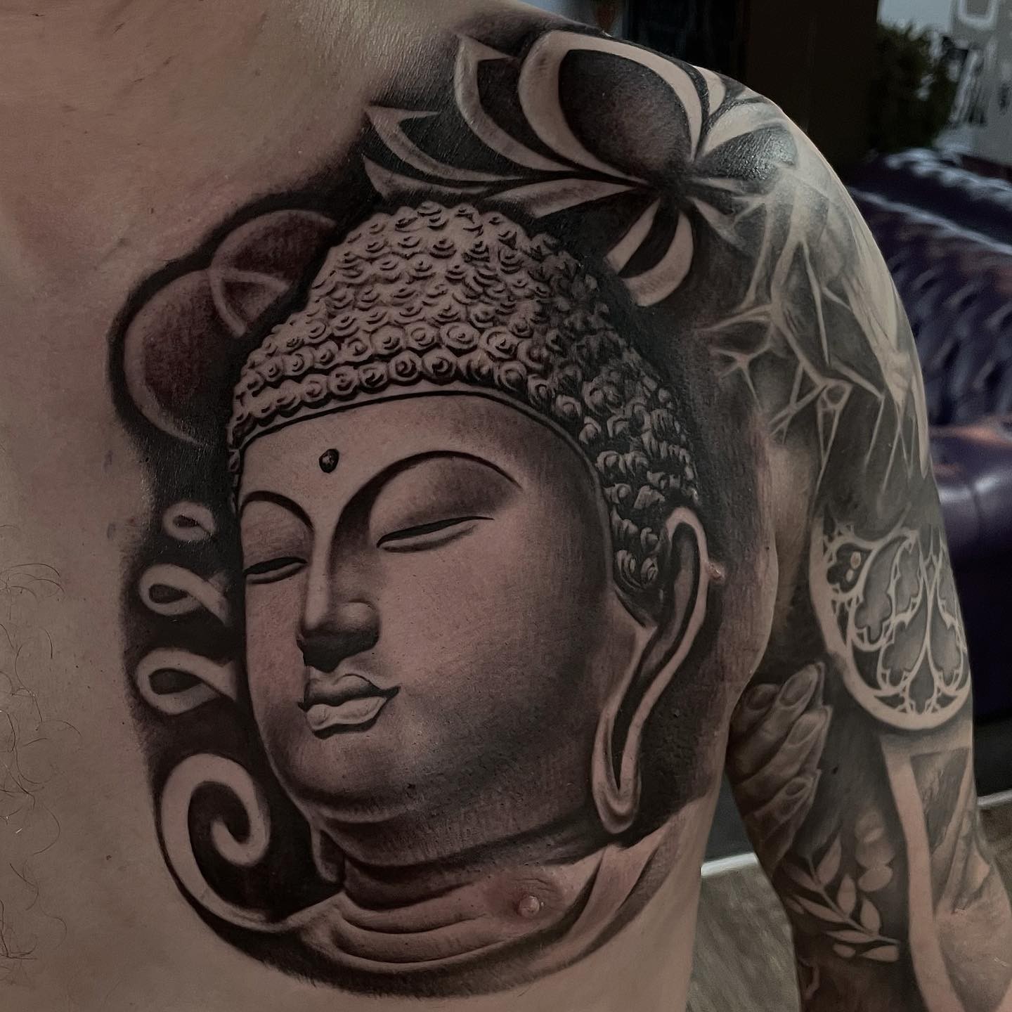 Buddha Chest Tattoo