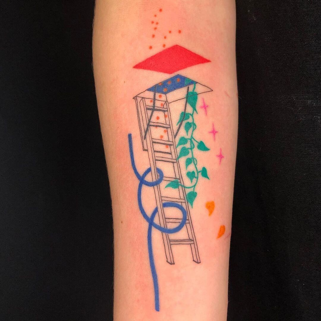 Traditional Ladder Tattoo