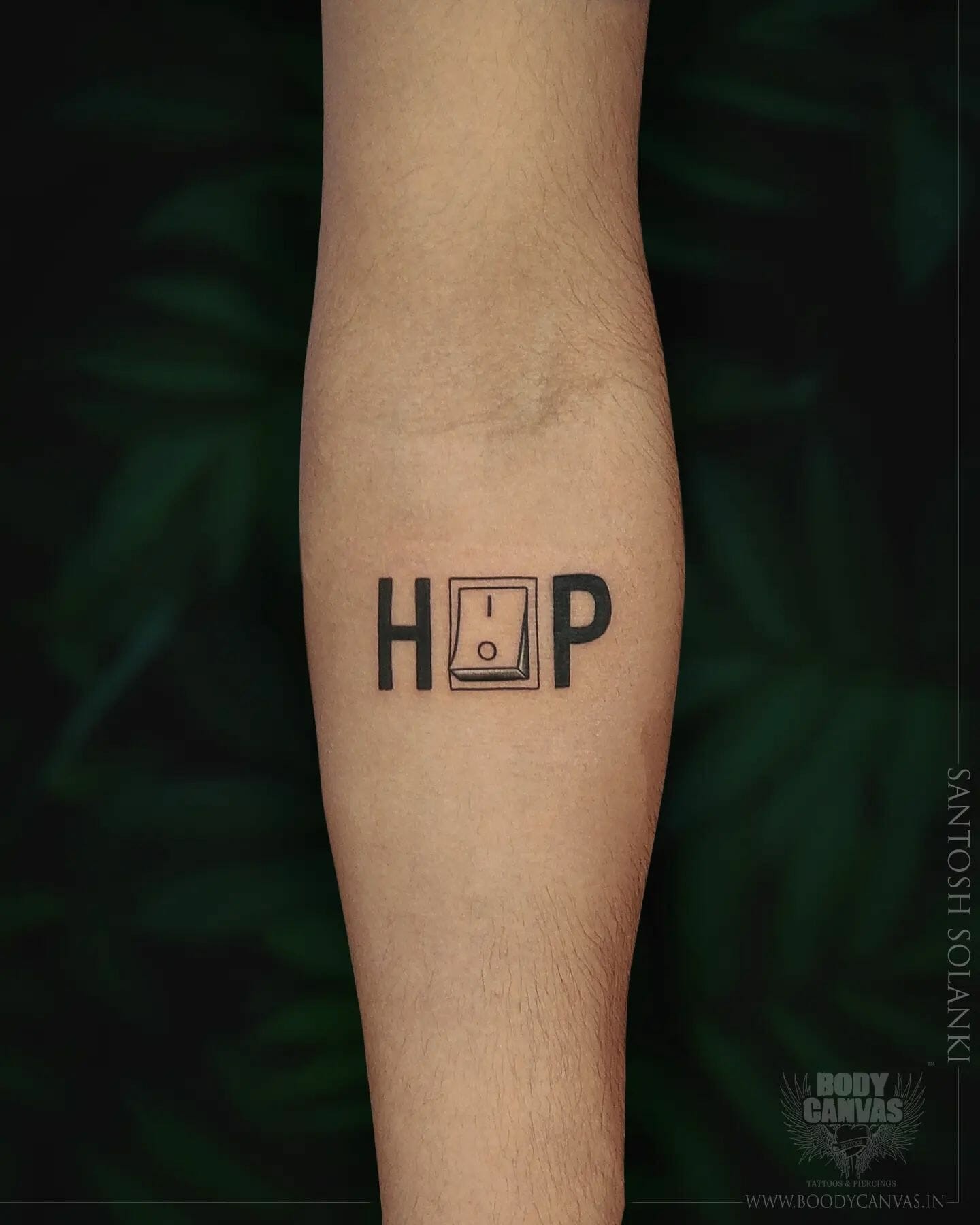 Hip Hop Small Lettering Tattoo