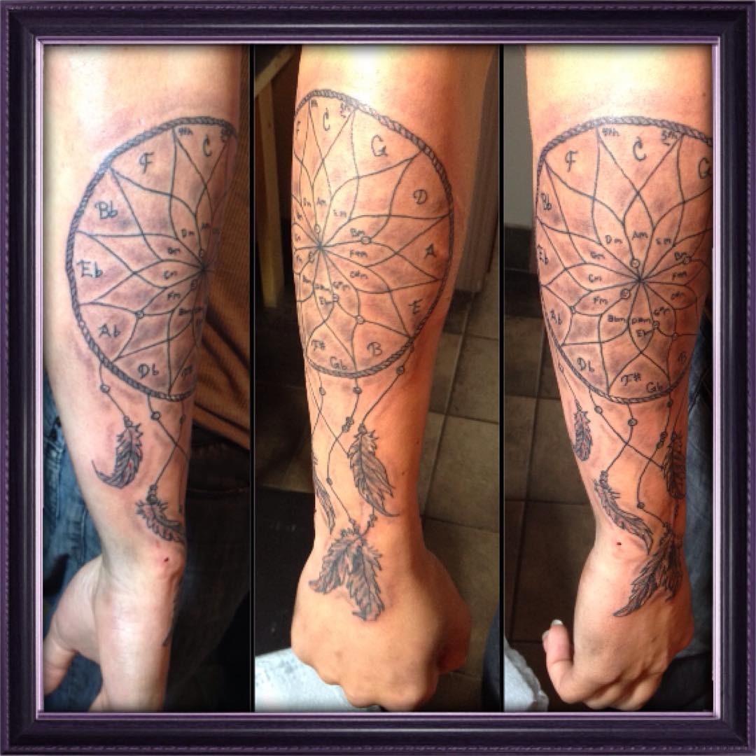 Dreamcatcher Circle Of Fifths Tattoo