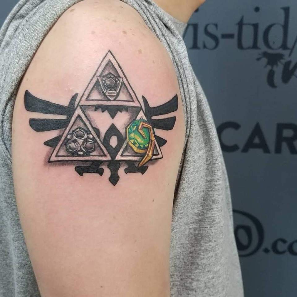 Triforce Tattoos On Shoulder