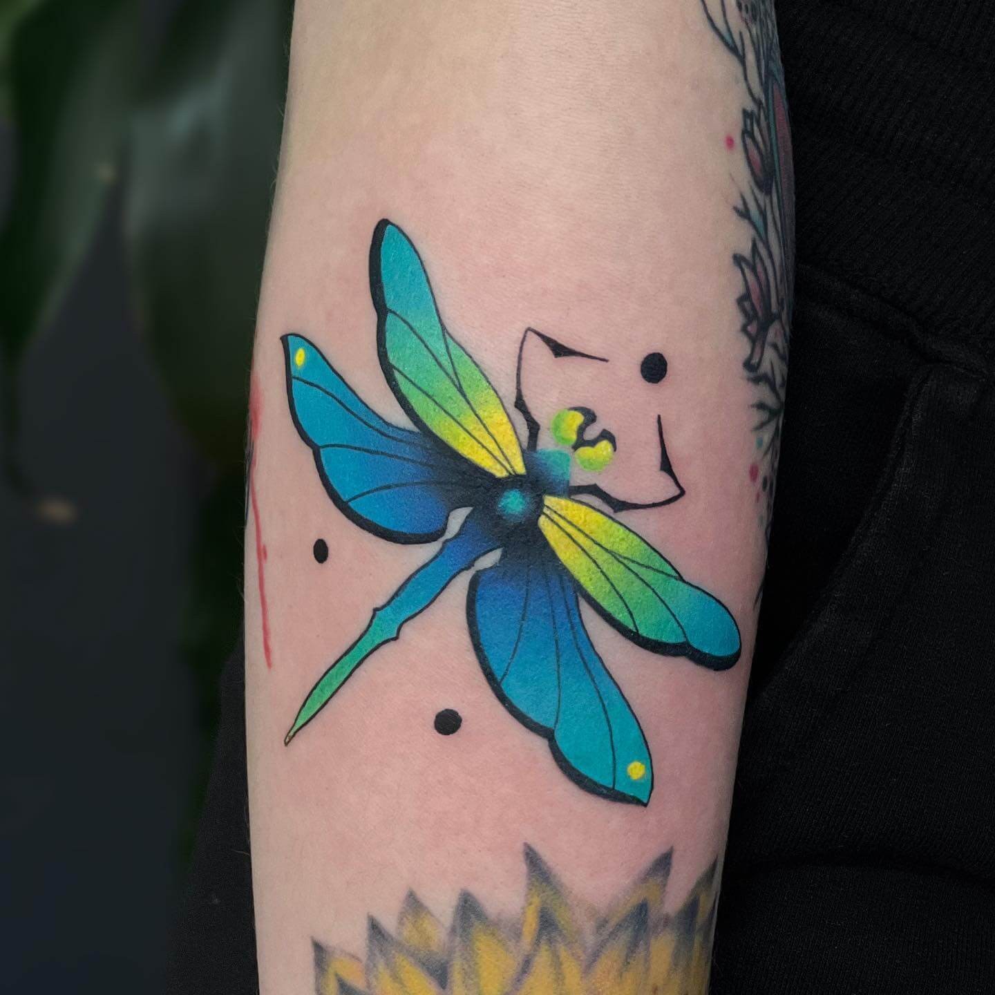 Dragonfly Tattoo For Arm