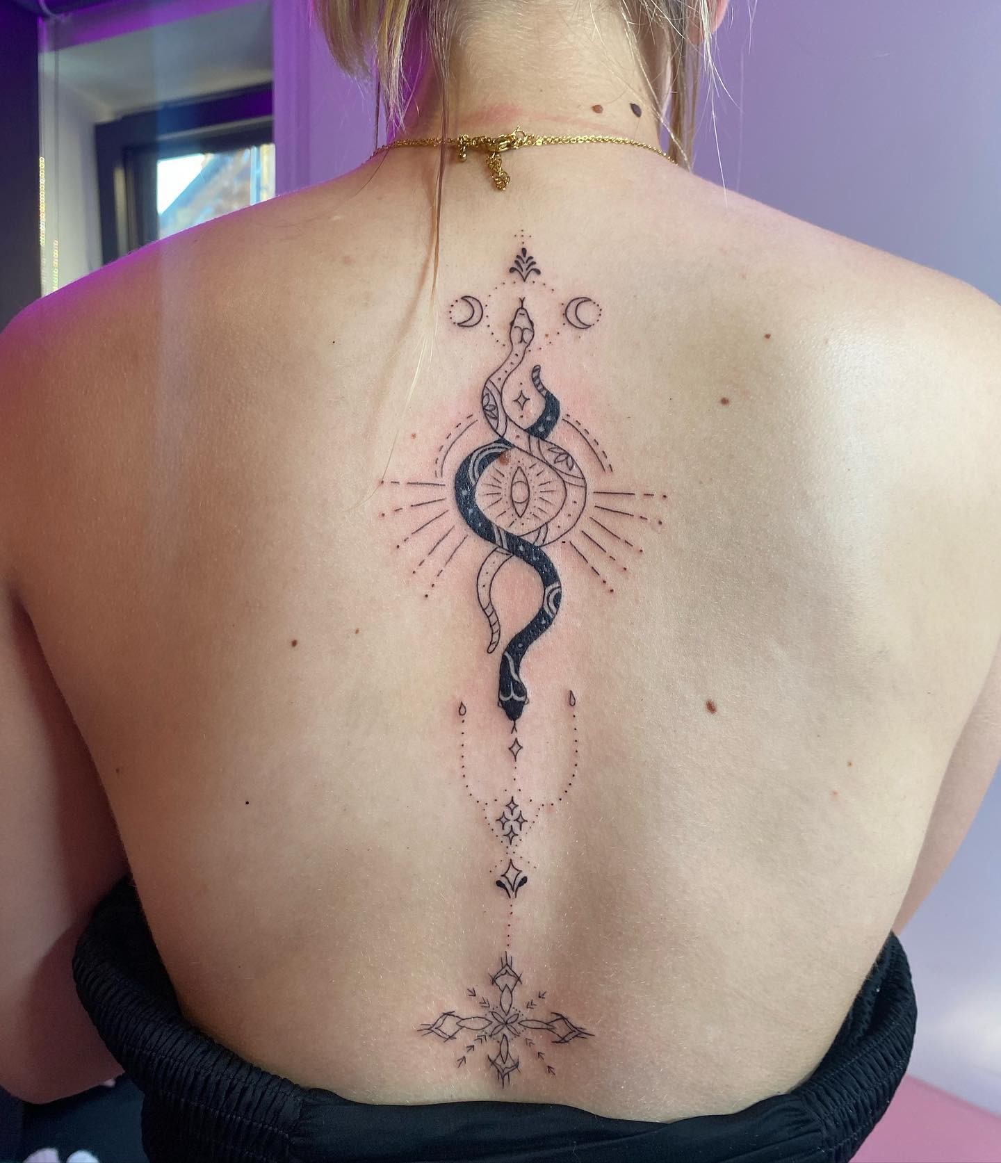 Snake Spine Tattoos for Women