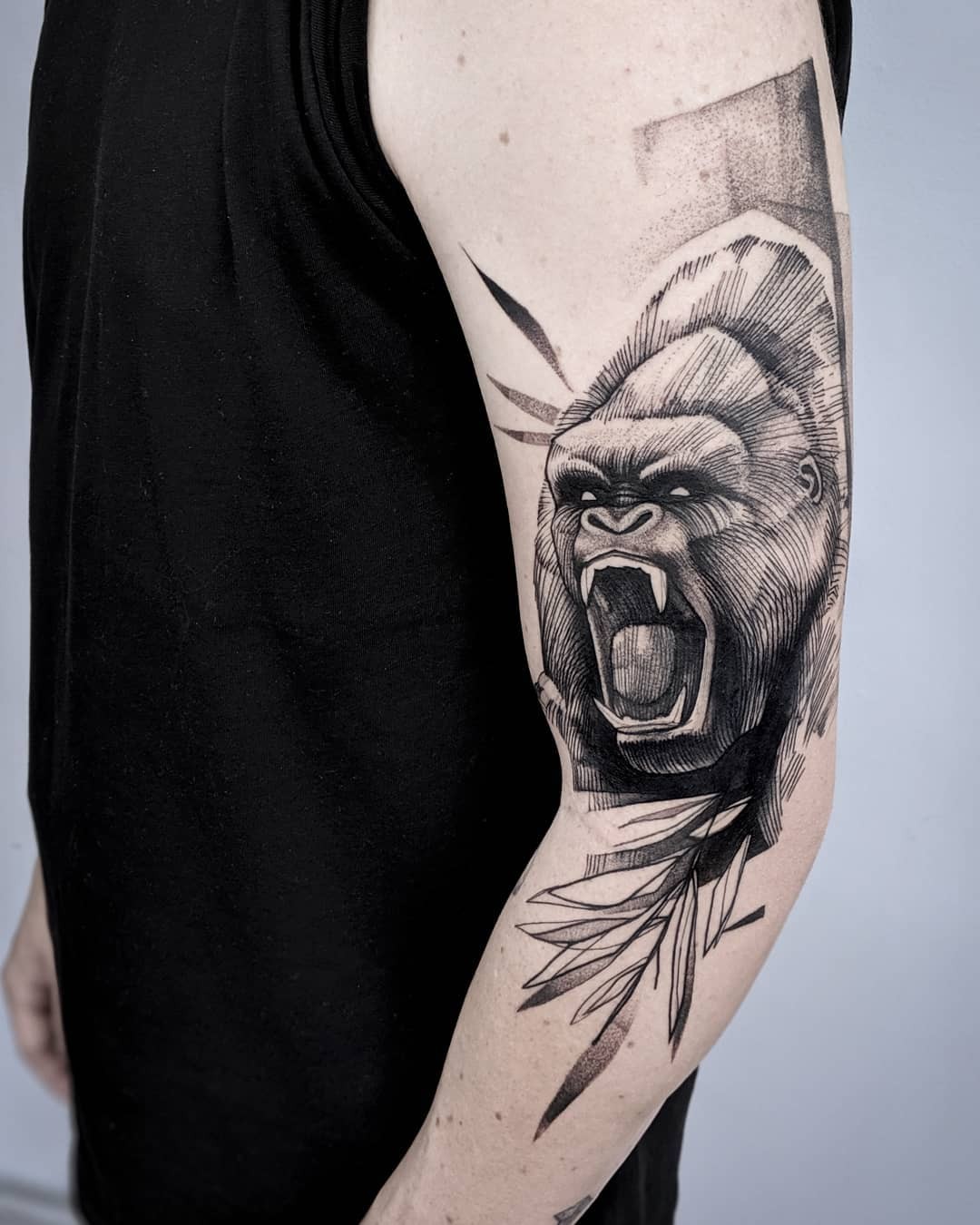 Angry Gorilla Tattoo