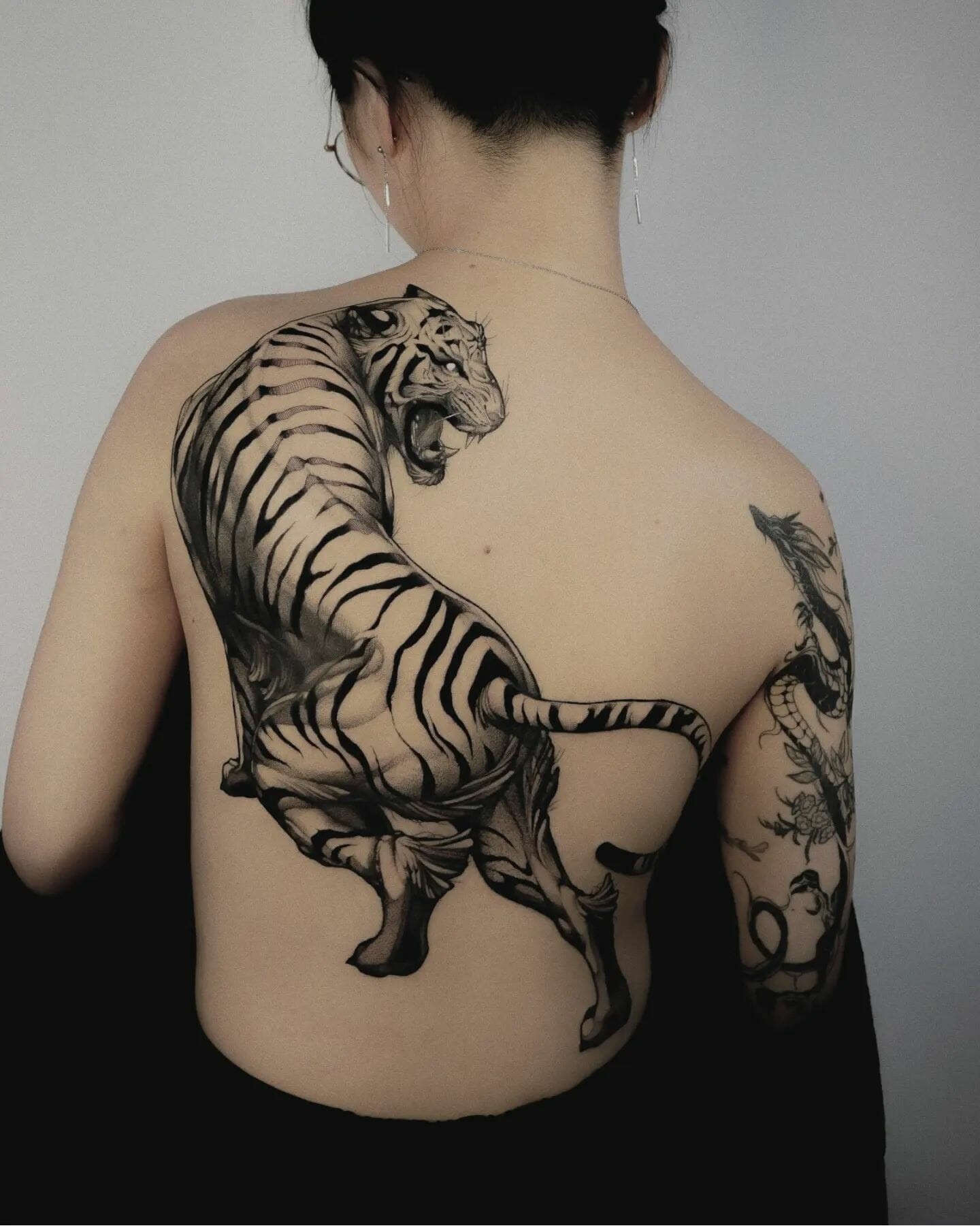 Tiger Back Tattoo