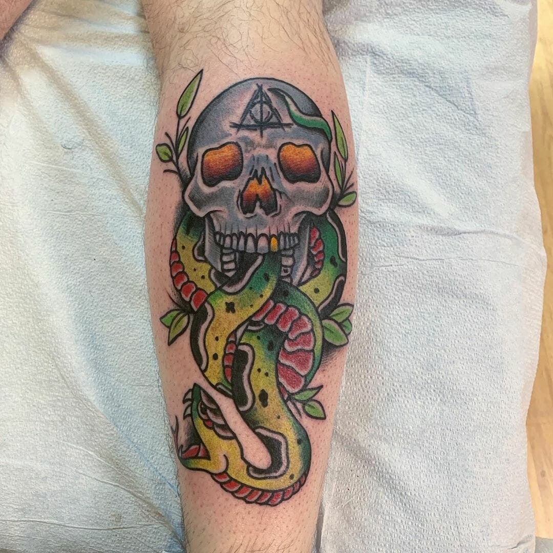 Colorful Death Eater Tattoo