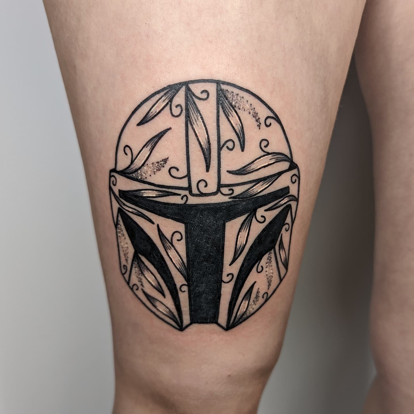 Miniature Patterned Mandalorian Tattoo