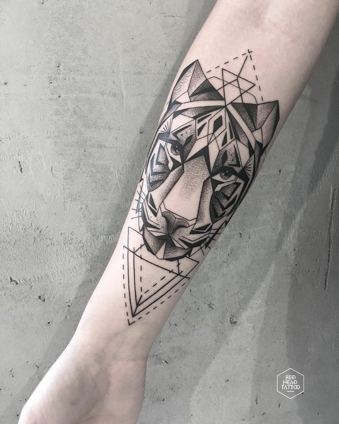 Geometric Tattoo Ideas Tiger