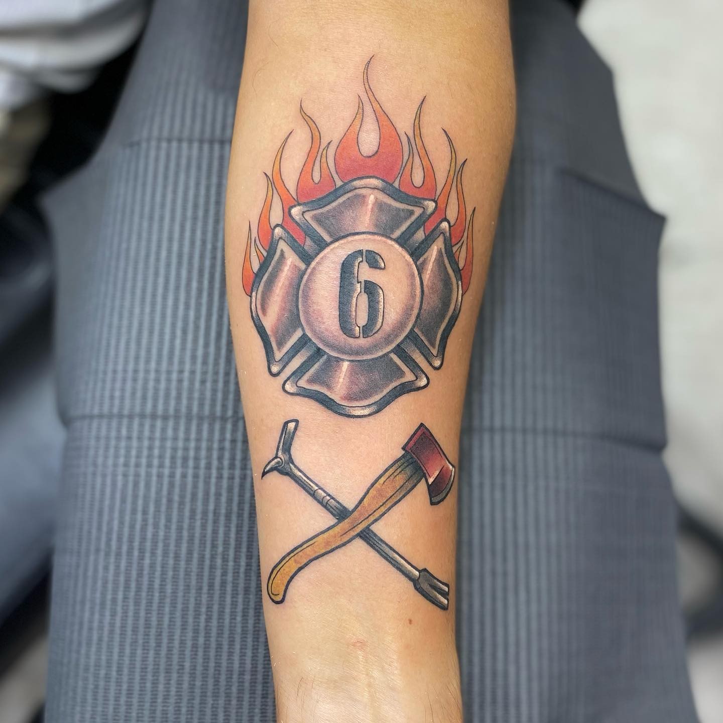 Firefighter Tattoo For Back Or Arm